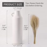 Tall Floor Vase with Handles, 22.8 inch Large Flower Vase, Boho Decorative Pampas Grass Vases, Modern Ceramic Vase for Home Decor, Living Room, Table (White)