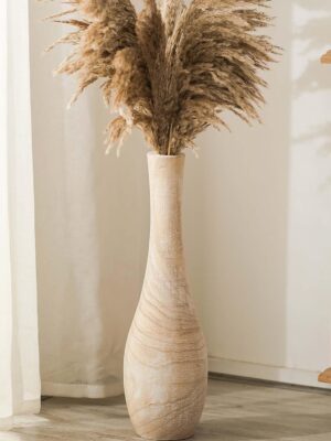 Floor Vase Home Decor: 22 inch Tall Decorative Wood Vases for Living Room Large Rustic Farmhouse Boho Vase for Dining Table Centerpiece Bedroom Corner Hallway